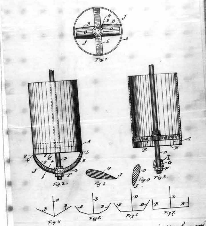 A black-and-white patent drawing of a cylindrical attachment to sand pumps with details of turbine inside.